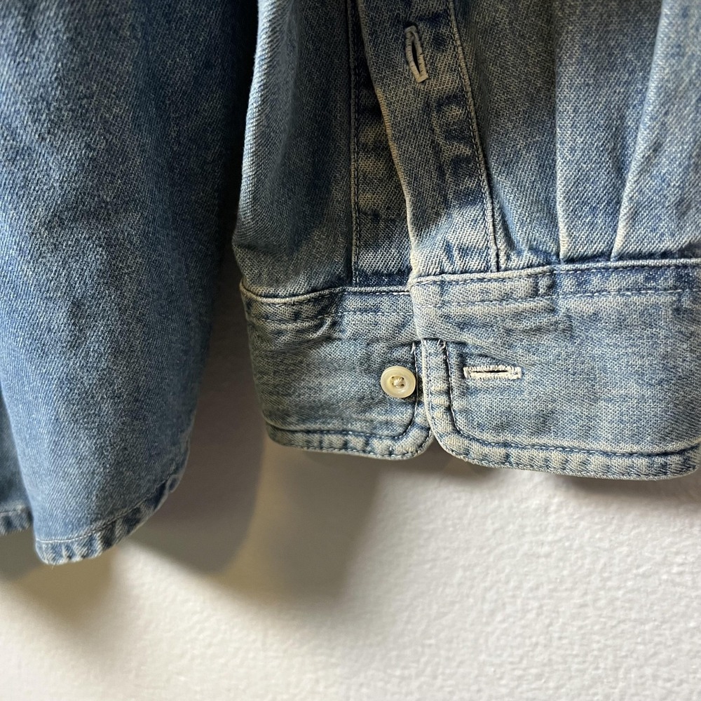 Outfitters Denim Shirt Mens 2XL Western Canadian Made Long Sleeve Vintage - Picture 3 of 10